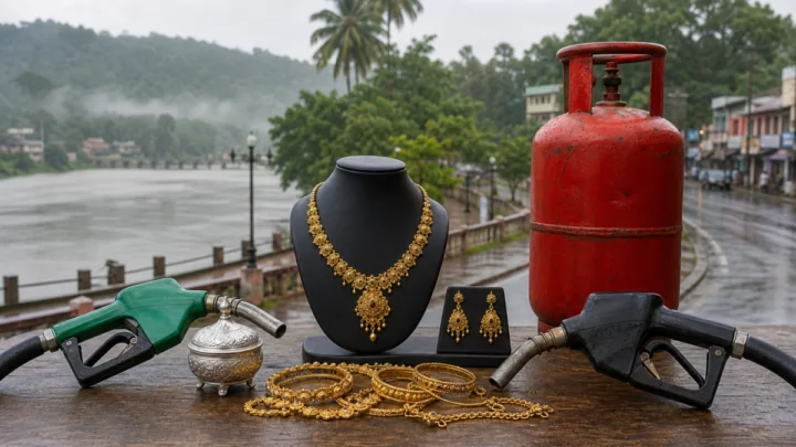 ಶಿವಮೊಗ್ಗ ಚಿನ್ನ, ಬೆಳ್ಳಿ, ಪೆಟ್ರೋಲ್, ಡೀಸೆಲ್ ಮತ್ತು ಎಲ್‌ಪಿಜಿ ದರಗಳ ಚಿತ್ರ