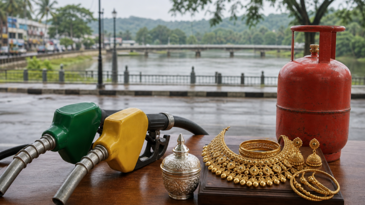 ಶಿವಮೊಗ್ಗ ಚಿನ್ನ, ಬೆಳ್ಳಿ, ಪೆಟ್ರೋಲ್, ಡೀಸೆಲ್ ಮತ್ತು ಎಲ್‌ಪಿಜಿ ದರಗಳ ಚಿತ್ರ