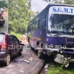 ಸೂಡೂರು ಬಳಿ ಬಸ್-ಕಾರ್ ಅಪಘಾತ Sudur Accident