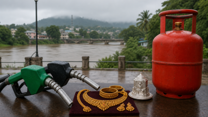 ಶಿವಮೊಗ್ಗ ಚಿನ್ನ, ಬೆಳ್ಳಿ, ಪೆಟ್ರೋಲ್, ಡೀಸೆಲ್ ಮತ್ತು ಎಲ್‌ಪಿಜಿ ದರಗಳ ಚಿತ್ರ
