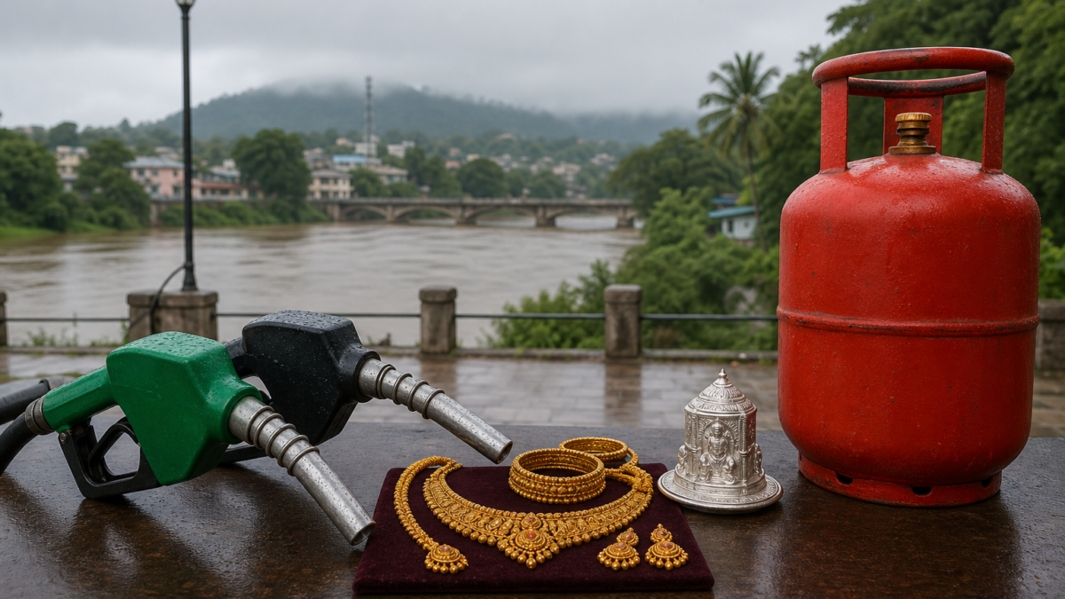 ಶಿವಮೊಗ್ಗ ಚಿನ್ನ, ಬೆಳ್ಳಿ, ಪೆಟ್ರೋಲ್, ಡೀಸೆಲ್ ಮತ್ತು ಎಲ್‌ಪಿಜಿ ದರಗಳ ಚಿತ್ರ
