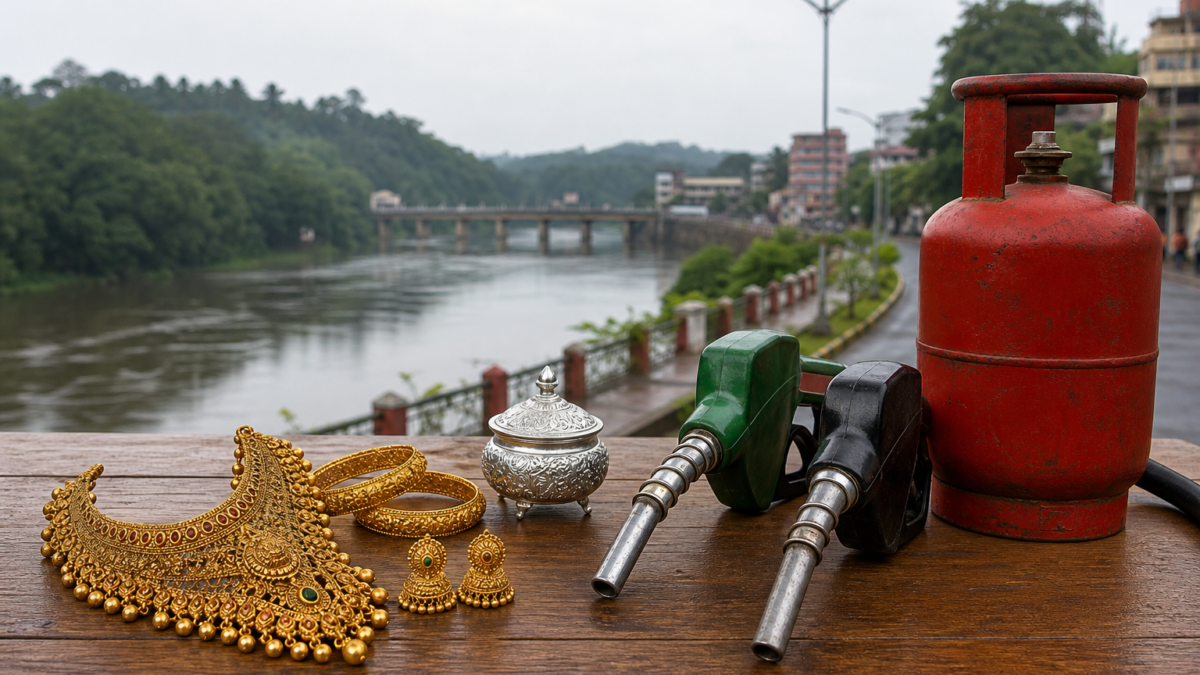 ಶಿವಮೊಗ್ಗ ಚಿನ್ನ, ಬೆಳ್ಳಿ, ಪೆಟ್ರೋಲ್, ಡೀಸೆಲ್ ಮತ್ತು ಎಲ್‌ಪಿಜಿ ದರಗಳ ಚಿತ್ರ