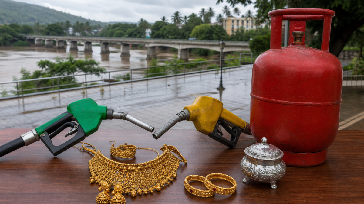 ಶಿವಮೊಗ್ಗ ಚಿನ್ನ, ಬೆಳ್ಳಿ, ಪೆಟ್ರೋಲ್, ಡೀಸೆಲ್ ಮತ್ತು ಎಲ್‌ಪಿಜಿ ದರಗಳ ಚಿತ್ರ