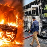 ಬೆಂಗಳೂರಿನಿಂದ ಸಾಗರಕ್ಕೆ ಹೊರಟಿದ್ದ ಬಸ್ಗೆ ಬೆಂಕಿ Bus