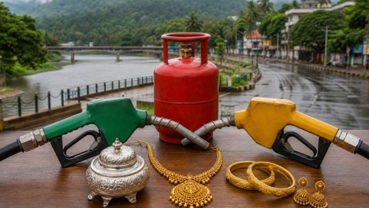 ಶಿವಮೊಗ್ಗ ಚಿನ್ನ, ಬೆಳ್ಳಿ, ಪೆಟ್ರೋಲ್, ಡೀಸೆಲ್ ಮತ್ತು ಎಲ್‌ಪಿಜಿ ದರಗಳ ಚಿತ್ರ